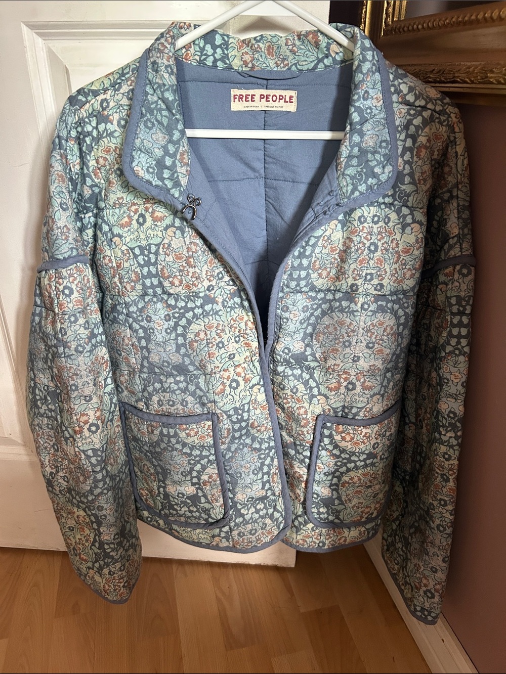 Free People Chloe Quilted jacket - women’s blue patterned - Picture 3 of 5